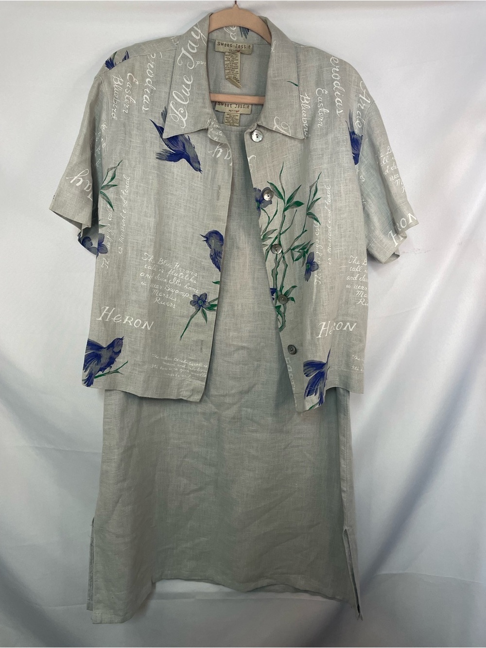 Sweet Jessie 100% linen 2 piece set. Measurement in description for both pieces